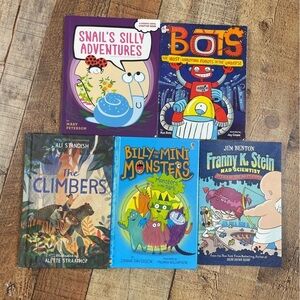 Illustrated Children's Chapter Books Bundle Set Monsters Robots Nature Scientist